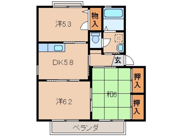 フォーシーズン和歌山Ⅲの物件間取画像